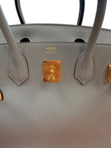 Hermès Birkin 30 Gris Meyer Togo Leather With Gold Hardware Handbag