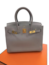 Hermès Birkin 30 Gris Meyer Togo Leather With Gold Hardware Handbag