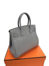 Hermès Birkin 30 Gris Meyer Togo Leather With Gold Hardware Handbag