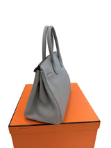 Hermès Birkin 30 Gris Meyer Togo Leather With Gold Hardware Handbag