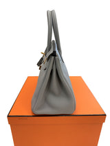 Hermès Birkin 30 Gris Meyer Togo Leather With Gold Hardware Handbag