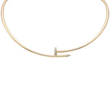 Cartier Juste Un Clou Diamond Torque Necklace Small Model Yellow Gold