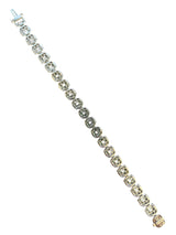 5.70 CT Emerald / 6.26 CT Diamonds Colombian Bracelet 18K White Gold 6.5 Inches