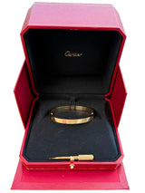 Cartier Love Bracelet Classic Model Two Functional Screws 18K Yellow Gold Bangle