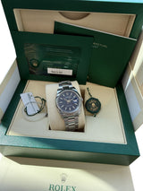 Rolex Datejust 36mm Stainless Steel Domed Bezel Oyster Blue Dial Watch 126200
