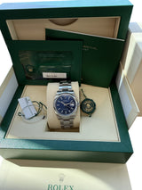Rolex Datejust 36mm Stainless Steel Domed Bezel Oyster Blue Dial Watch 126200