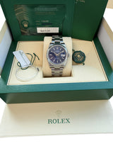 Rolex Datejust 36mm Stainless Steel Domed Bezel Oyster Blue Dial Watch 126200