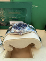 Rolex Datejust 36mm Stainless Steel Domed Bezel Oyster Blue Dial Watch 126200
