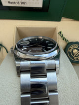 Rolex Datejust 36mm Stainless Steel Domed Bezel Oyster Blue Dial Watch 126200
