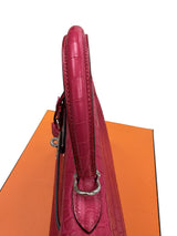 Hermès Kelly Retourne 25 Framboise Matte Alligator Leather Palladium Hardware