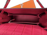 Hermès Kelly Retourne 25 Framboise Matte Alligator Leather Palladium Hardware