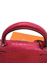 Hermès Kelly Retourne 25 Framboise Matte Alligator Leather Palladium Hardware