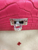 Hermès Kelly Retourne 25 Framboise Matte Alligator Leather Palladium Hardware