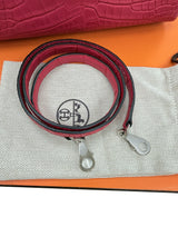 Hermès Kelly Retourne 25 Framboise Matte Alligator Leather Palladium Hardware