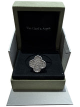 Van Cleef & Arpels Magic Alhambra 1.06ct Round Cut Diamond Ring 18K White Gold