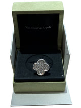 Van Cleef & Arpels Magic Alhambra 1.06ct Round Cut Diamond Ring 18K White Gold