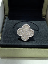Van Cleef & Arpels Magic Alhambra 1.06ct Round Cut Diamond Ring 18K White Gold