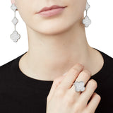 Van Cleef & Arpels Magic Alhambra 1.06ct Round Cut Diamond Ring 18K White Gold