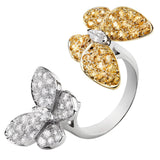 Van Cleef & Arpels Two Butterfly Between the Finger Sapphire Diamond Ring