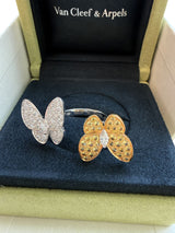 Van Cleef & Arpels Two Butterfly Between the Finger Sapphire Diamond Ring