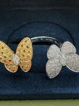 Van Cleef & Arpels Two Butterfly Between the Finger Sapphire Diamond Ring