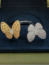Van Cleef & Arpels Two Butterfly Between the Finger Sapphire Diamond Ring