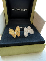 Van Cleef & Arpels Two Butterfly Between the Finger Sapphire Diamond Ring