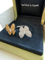 Van Cleef & Arpels Two Butterfly Between the Finger Sapphire Diamond Ring
