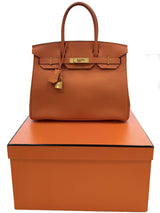 Hermès Birkin 30 Orange Togo Leather With Gold Hardware