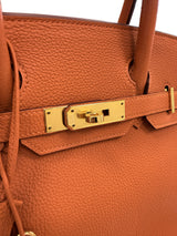 Hermès Birkin 30 Orange Togo Leather With Gold Hardware