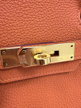 Hermès Birkin 30 Orange Togo Leather With Gold Hardware