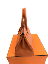 Hermès Birkin 30 Orange Togo Leather With Gold Hardware
