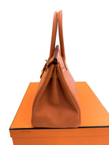 Hermès Birkin 30 Orange Togo Leather With Gold Hardware