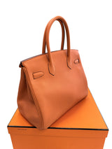 Hermès Birkin 30 Orange Togo Leather With Gold Hardware