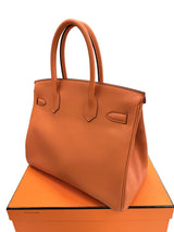 Hermès Birkin 30 Orange Togo Leather With Gold Hardware