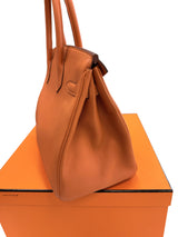 Hermès Birkin 30 Orange Togo Leather With Gold Hardware