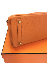 Hermès Birkin 30 Orange Togo Leather With Gold Hardware