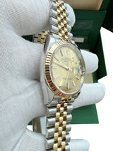 Rolex Datejust 36mm Yellow Gold Steel Champagne Index Dial Jubilee Watch 126233