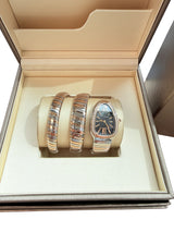 Bulgari Serpenti Tubogas 18K Rose Gold Double Spiral Black Dial Watch 102099