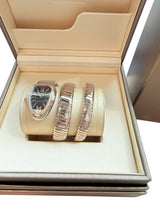 Bulgari Serpenti Tubogas 18K Rose Gold Double Spiral Black Dial Watch 102099