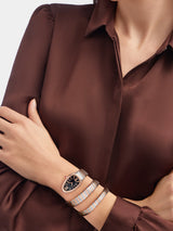 Bulgari Serpenti Tubogas 18K Rose Gold Double Spiral Black Dial Watch 102099