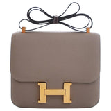 Hermes Constance 24 Brown Epsom Leather Crossbody Shoulder Bag
