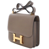 Hermes Constance 24 Brown Epsom Leather Crossbody Shoulder Bag
