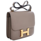 Hermes Constance 24 Brown Epsom Leather Crossbody Shoulder Bag