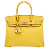 Hermès Birkin 30 Jaune De Naples Epsom Leather With Palladium Hardware