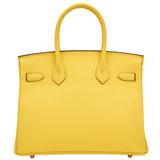 Hermès Birkin 30 Jaune De Naples Epsom Leather With Palladium Hardware