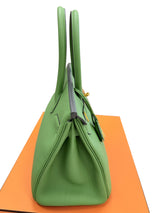 Hermes Birkin 30 Vert Yucca Togo Leather With Gold Hardware