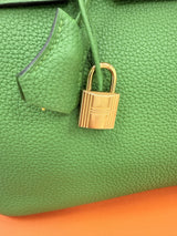 Hermes Birkin 30 Vert Yucca Togo Leather With Gold Hardware
