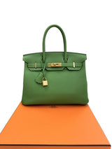 Hermes Birkin 30 Vert Yucca Togo Leather With Gold Hardware