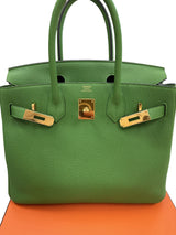 Hermes Birkin 30 Vert Yucca Togo Leather With Gold Hardware